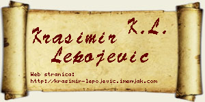 Krasimir Lepojević vizit kartica